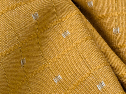 Scalamandre Casino Maize Grey on  Yellow 100% Cotton Circle Small Scale - By the yard