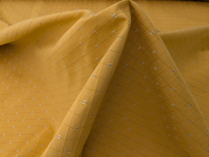 Scalamandre Casino Maize Grey on  Yellow 100% Cotton Circle Small Scale - By the yard