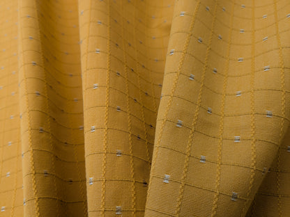 Scalamandre Casino Maize Grey on  Yellow 100% Cotton Circle Small Scale - By the yard