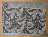 62 EV56 Scalamandre Grey Watkins 1.2 yards Tropique Stone Gray Brown White Tropical Botanical 100% Linen MSRP USD 558/y