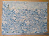 1.1yards Scalamandre Ascot Linen Print Blue White Floral Print MSRP USD 425/y - 64 EV56