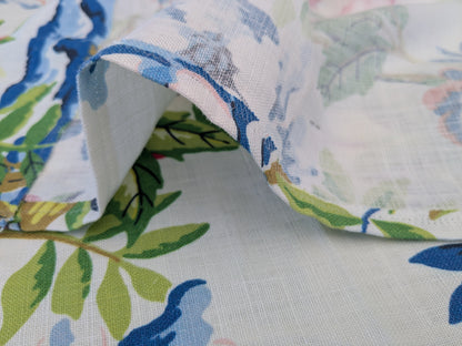 68 EV56 1.4 yards Scalamandre Shantung Garden in Bloom Print Chinoiserie Flower Fruit Basket Floral Botanical Historical MSRP USD378/y