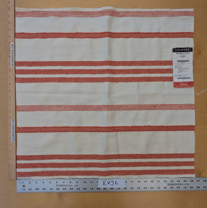 25" x 26" Scalamandre Lelievre Square Marina Stripe White Dark Blue Jacquard Woven MSRP USD 428/yard - 70 EV56