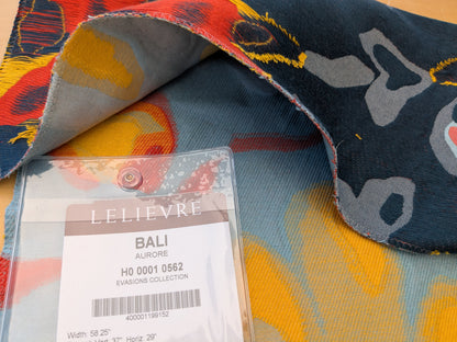 27"x27" Scalamandre Lelievre of Paris Woven Bali Aurore Blue Yellow Orange White MSRP USD 696/y - 71 EV56
