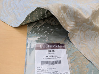 26"x26" Scalamandre Lelievre Nami Opaline Gray Beige Large Jacquard Abstract Linen Silk Red Orange Blue -74 EV56