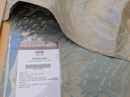 26"x26" Scalamandre Lelievre Nami Opaline Gray Beige Large Jacquard Abstract Linen Silk Red Orange Blue -74 EV56