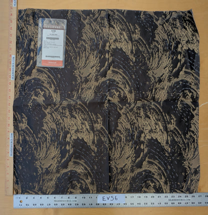 26"x26" Scalamandre Lelievre Nami Etain Purple Brown Large Jacquard Abstract Linen Silk Red Orange Blue -75 EV56