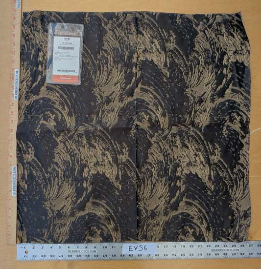 26"x26" Scalamandre Lelievre Nami Etain Purple Brown Large Jacquard Abstract Linen Silk Red Orange Blue -75 EV56