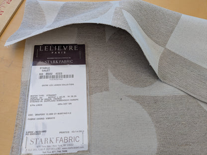 24"x 27" Scalamandre Lelievre Stabile Galet Geometric Large Jacquard Gray Linen Cotton - 78 EV56