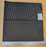 25"x 25" Lelievre Typo Cendre Deep Brown Cut Velvet Geometric Graphic Polyester MSRP USD 474/y - 86 EV56