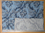 2.4 yards Scalamandre Summerhouse Hill Blues and White 100% Cotton Floral -MSRP USD 644/y