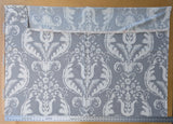 1.2 yards Scalamandre Primavera French Grey White Linen Cotton Damask Floral -  MSRP USD 602/y