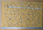 1.2 yards - Scalamandre Lelievre Mimosa Blue White on Yellow Embroidered Fern Foliage Linen