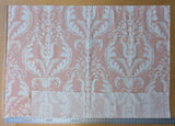 1.2 yards Scalamandre Primavera Blush Pink White Linen Cotton Damask Floral -  MSRP USD 602/y