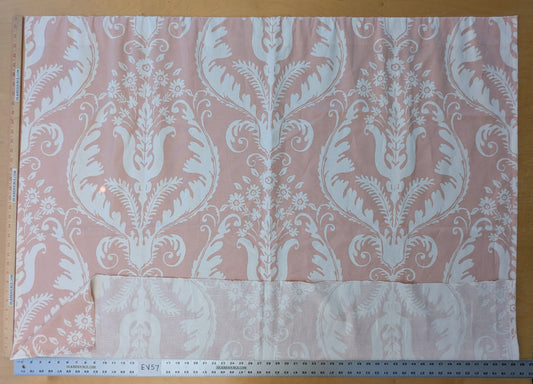 1.2 yards Scalamandre Primavera Blush Pink White Linen Cotton Damask Floral -  MSRP USD 602/y