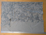 2.4 yards Scalamandre Alma Silhouette Print Juniper Blue Gray Floral Print 100% Cotton MSRP USD 358/y