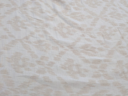 Scalamandre Malay Cream White Ikat Linen Reversible Diamond MSRP USD 332/y