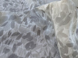 Scalamandre Meadow Walk Panel Grey White 100% Linen Botanical - By Vertical Repeat 126 inches
