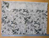 1.2 yards Scalamandre Ascot Linen Print Black Gray White Floral Print MSRP USD 606/y