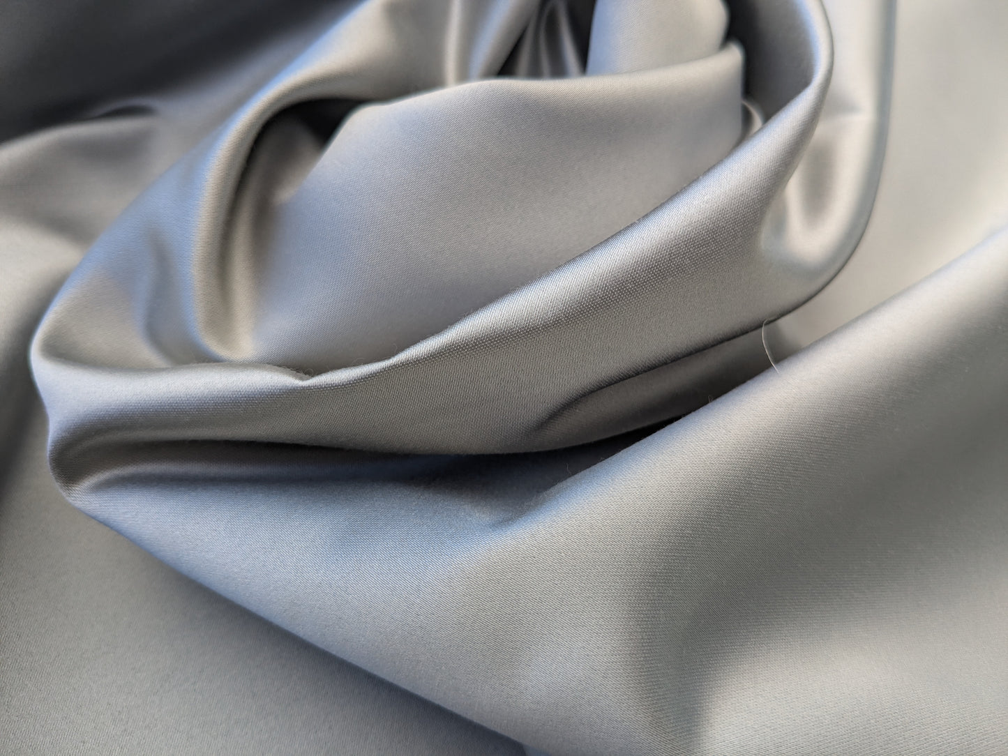2.4 yards- Luminous Silky Satin Charmeuse Solid Dove Grey