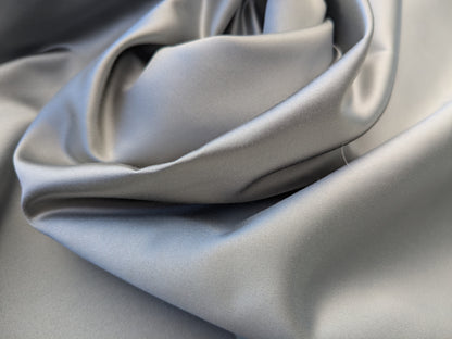 2.4 yards- Luminous Silky Satin Charmeuse Solid Dove Grey