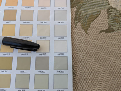 By yard Scalamandre Cote Traditional Bouquet Lampas Greige Sage Green Tan English Rose Wool Cotton MSRP$160/Y