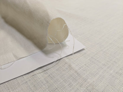 Scalamandre Old World Weavers Print Cloth Oyster Cream White 100% Linen Solid Heavy - By the yard