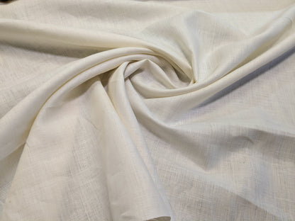 Scalamandre Old World Weavers Print Cloth Oyster Cream White 100% Linen Solid Heavy - By the yard