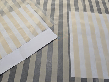Scalamandre Ballet Silk Stripe Cream and White 100% Silk Sheer Stripe - by the yard
