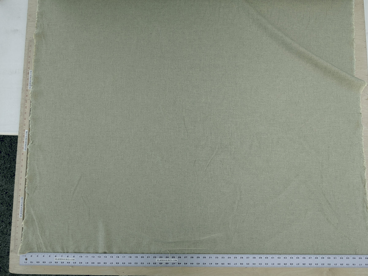 Scalamandre Ari Grass Green Solid Linen Viscose Texture Heavy Duty -By the yard