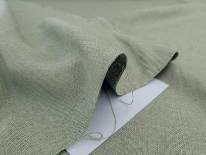 Scalamandre Ari Grass Green Solid Linen Viscose Texture Heavy Duty -By the yard