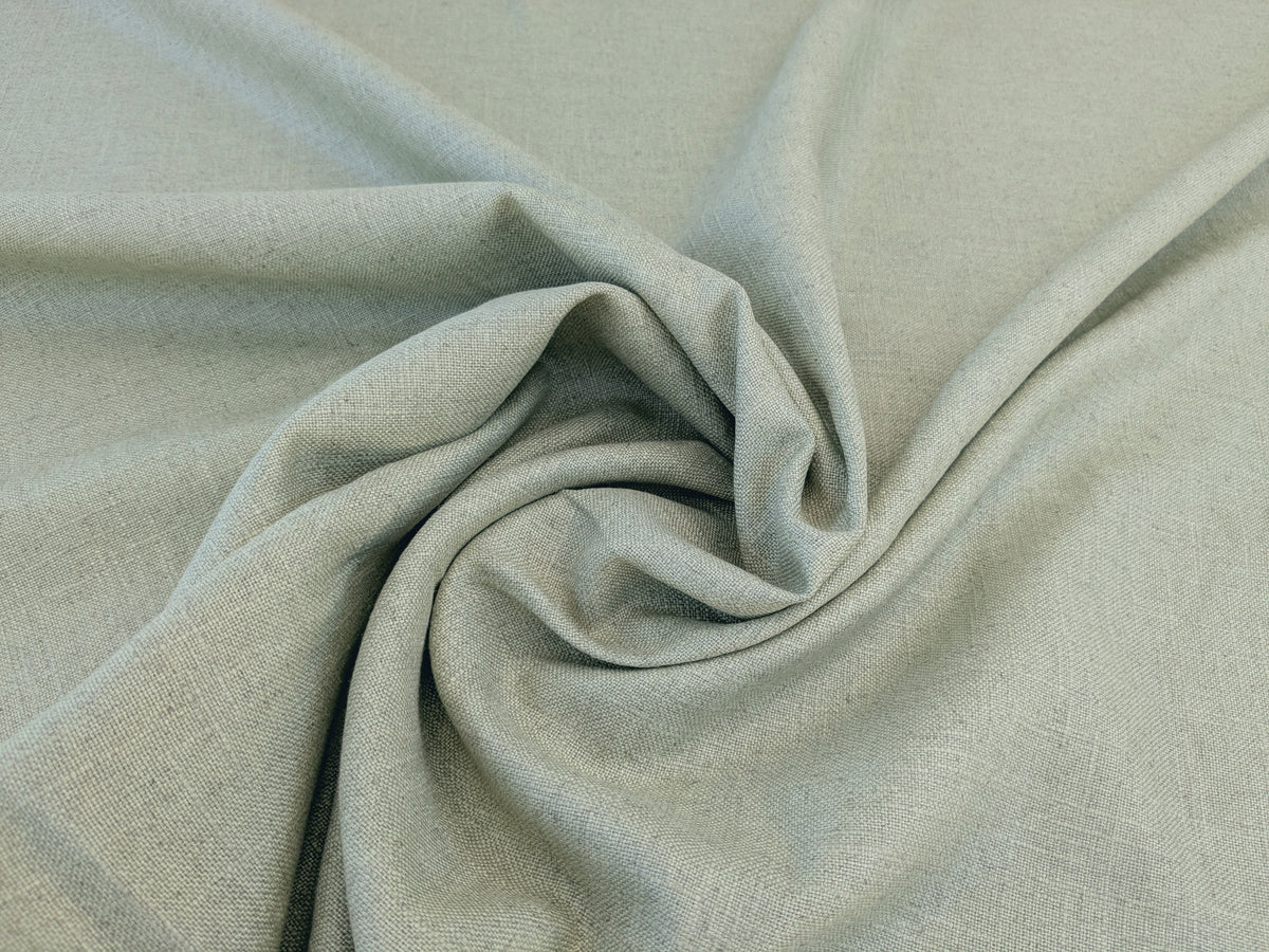 Scalamandre Ari Grass Green Solid Linen Viscose Texture Heavy Duty -By the yard