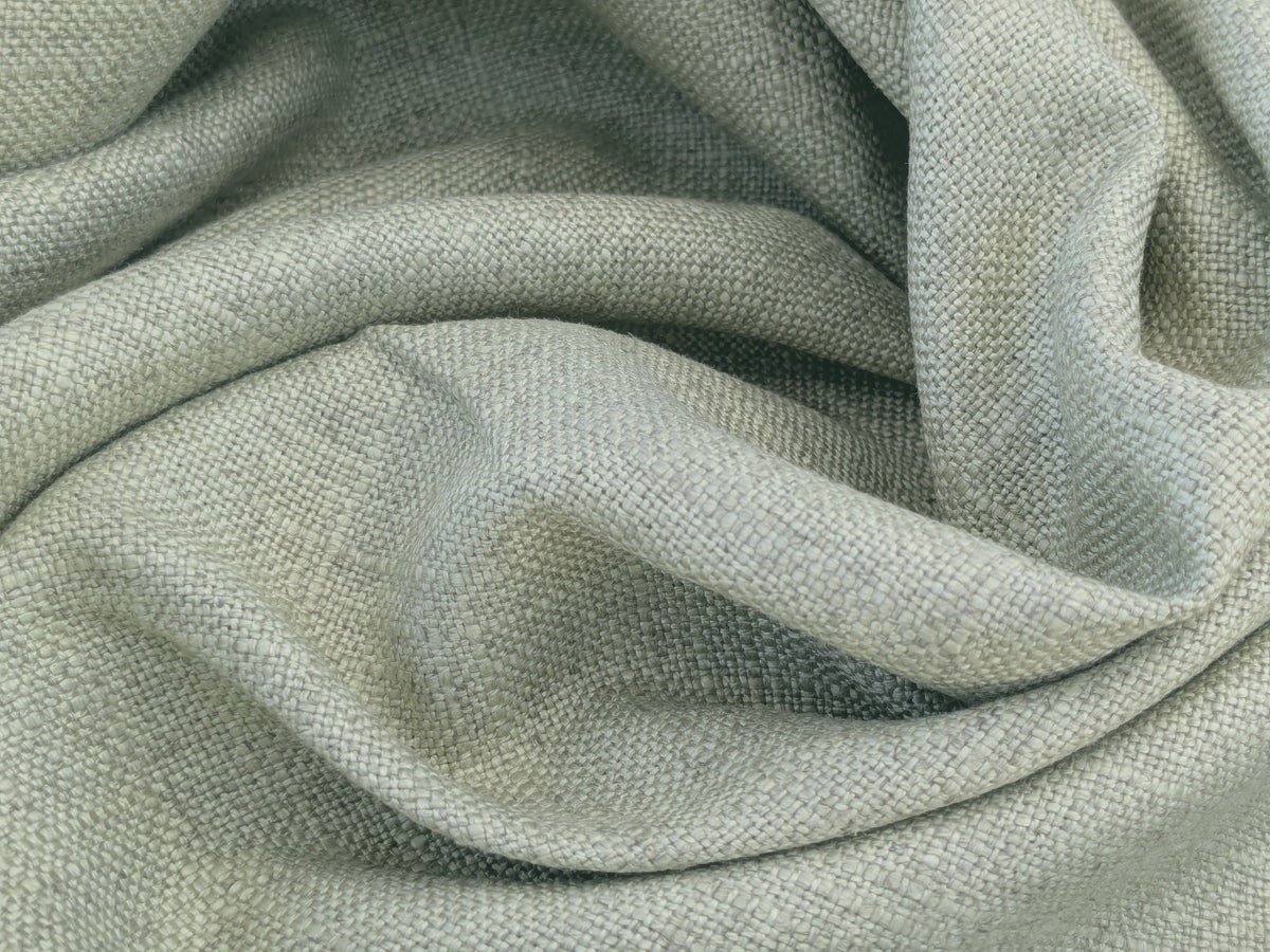 Scalamandre Ari Grass Green Solid Linen Viscose Texture Heavy Duty -By the yard