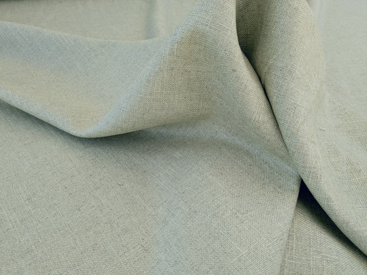 Scalamandre Ari Grass Green Solid Linen Viscose Texture Heavy Duty -By the yard
