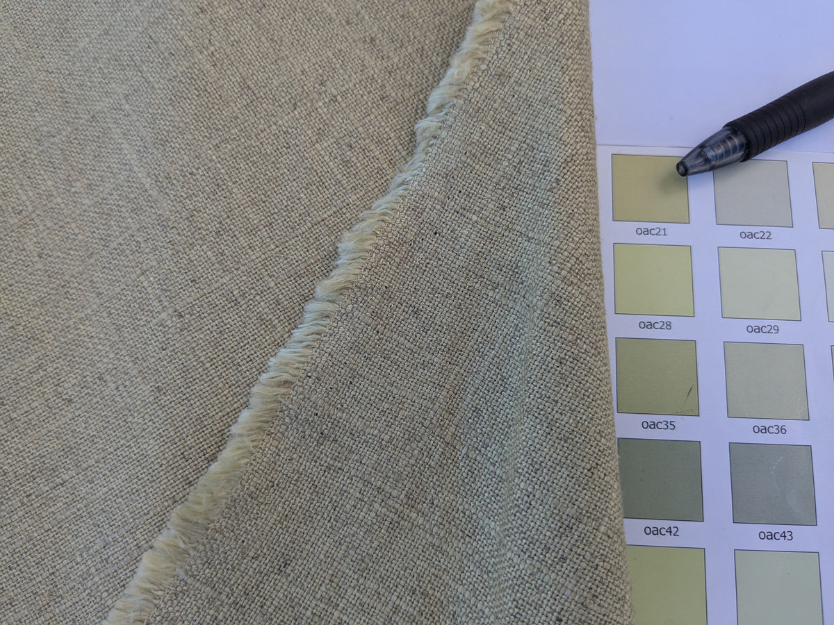 Scalamandre Ari Grass Green Solid Linen Viscose Texture Heavy Duty -By the yard