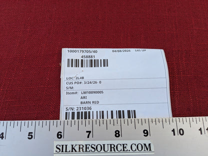 Scalamandre Ari Barn Red Solid Linen Viscose Texture Heavy Duty -By the yard