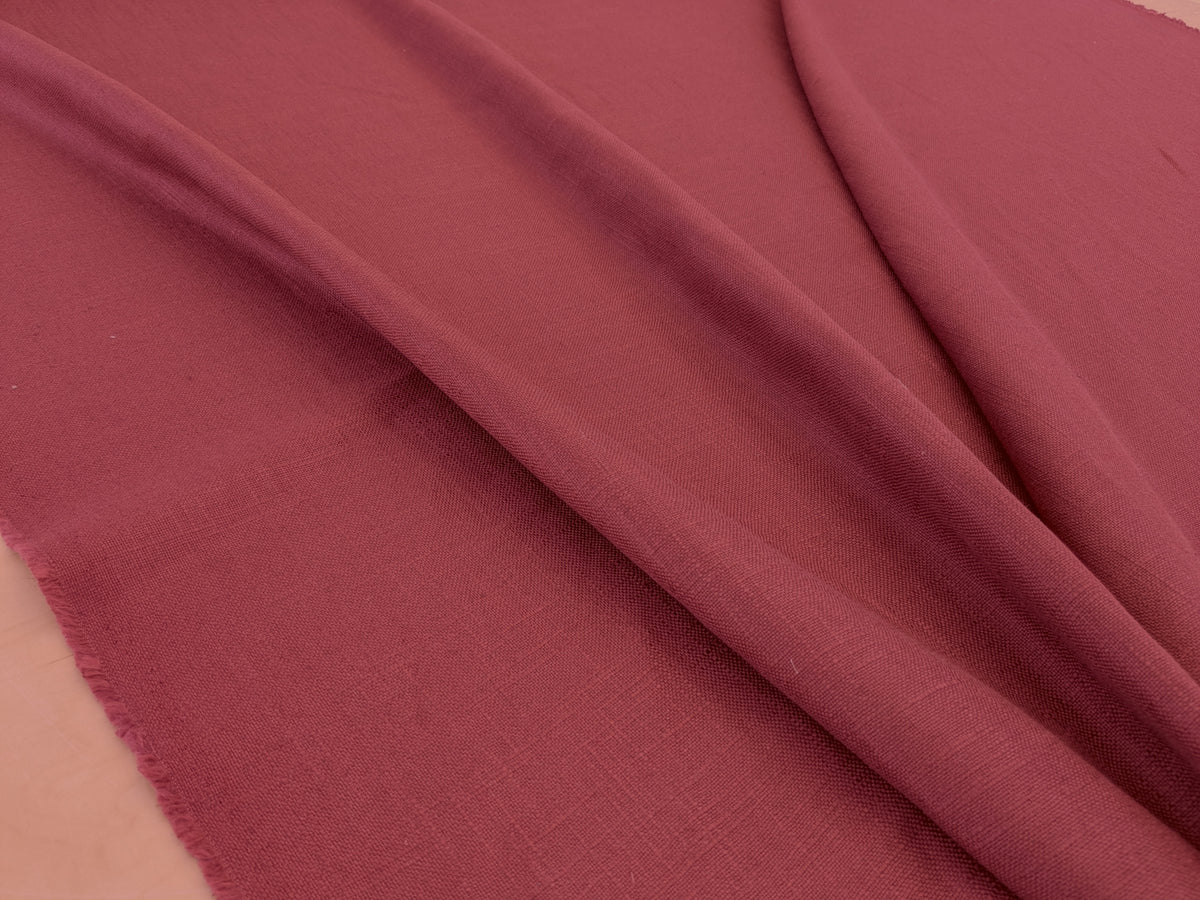 Scalamandre Ari Barn Red Solid Linen Viscose Texture Heavy Duty -By the yard