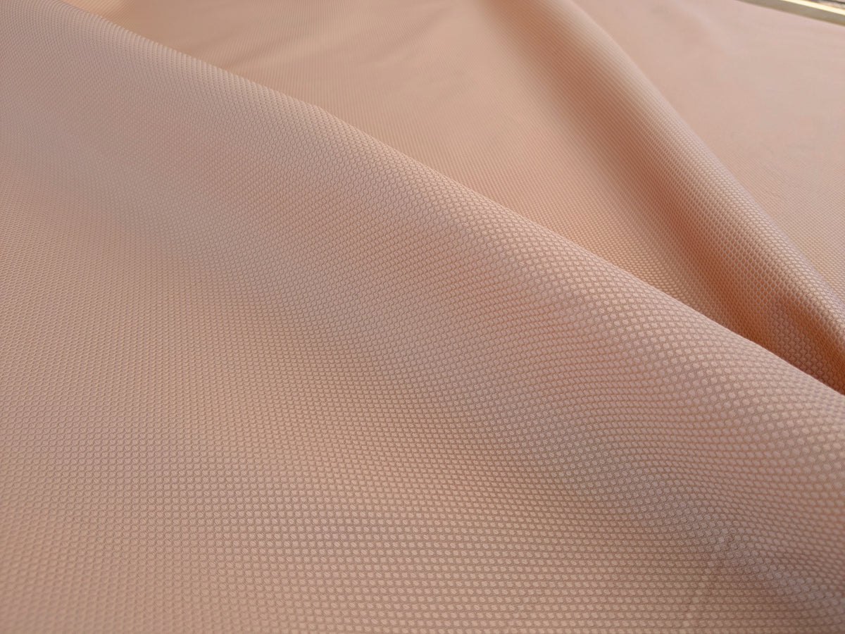 Scalamandre Cannetille Vergennes Light Peach Silk Cotton Pink Texture  By the Yard