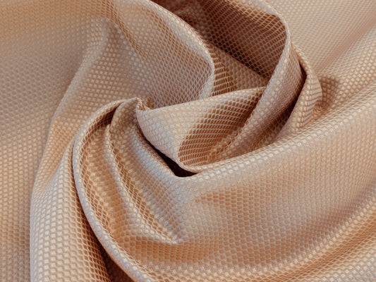 Scalamandre Cannetille Vergennes Light Peach Silk Cotton Pink Texture  By the Yard