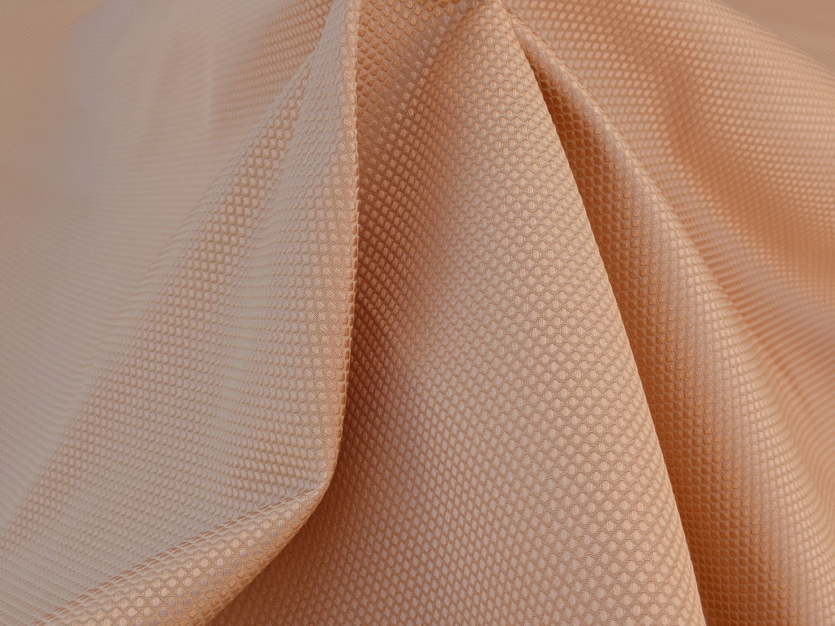 Scalamandre Cannetille Vergennes Light Peach Silk Cotton Pink Texture  By the Yard