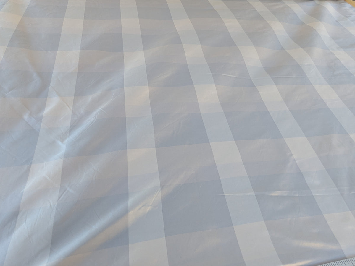 Silver Raindrop Gray Silver Palest Rain Blue Cream 100% Silk Taffeta By the Yard