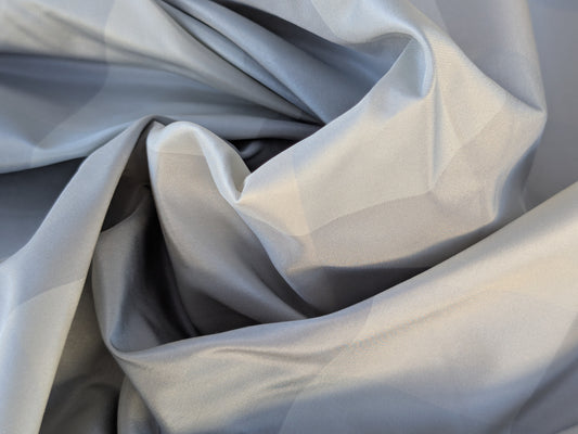 Silver Raindrop Gray Silver Palest Rain Blue Cream 100% Silk Taffeta By the Yard