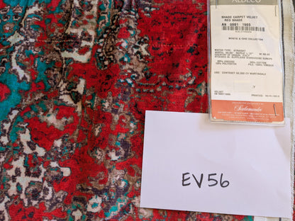 1.2 yards Scalamandre Shade Carpet Velvet Red by piece 88 EV56