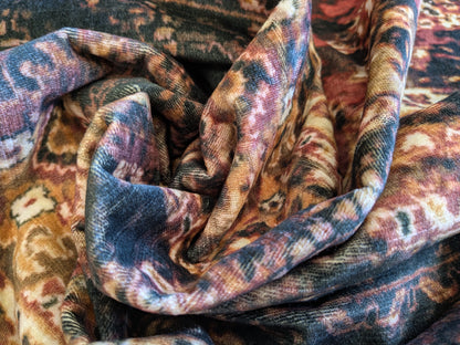 1.2 yards Scalamandre Shade Carpet Velvet Port Wine by piece 89 EV56