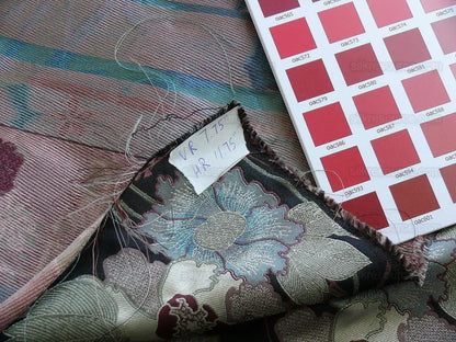 Stroheim &amp; Romann 100% Silk Lampas Lush Deco Fluer