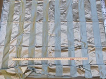 Kravet Coutour 100% Silk Thick! Icy Blue Stripe 4.3y MSRP USD 200/Y (piece 6