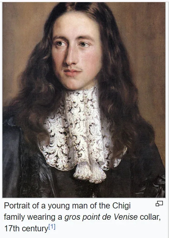 Scalamandre Point De Venise Multi On Blue Bird Lace MSRP USD 128/Y