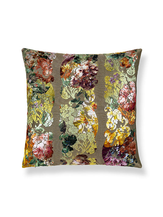 Scalamandre Jardin Colbert 22 X 22 - Tendril Green Decorative Pillow