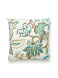 Old World Weavers Hillside Crewel 22 X 22 - Celadon Decorative Pillow