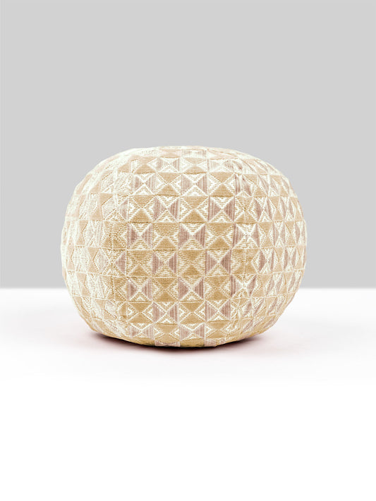 Scalamandre Parlor Velvet 12 DIA - Butter Pecan Decorative Pillow